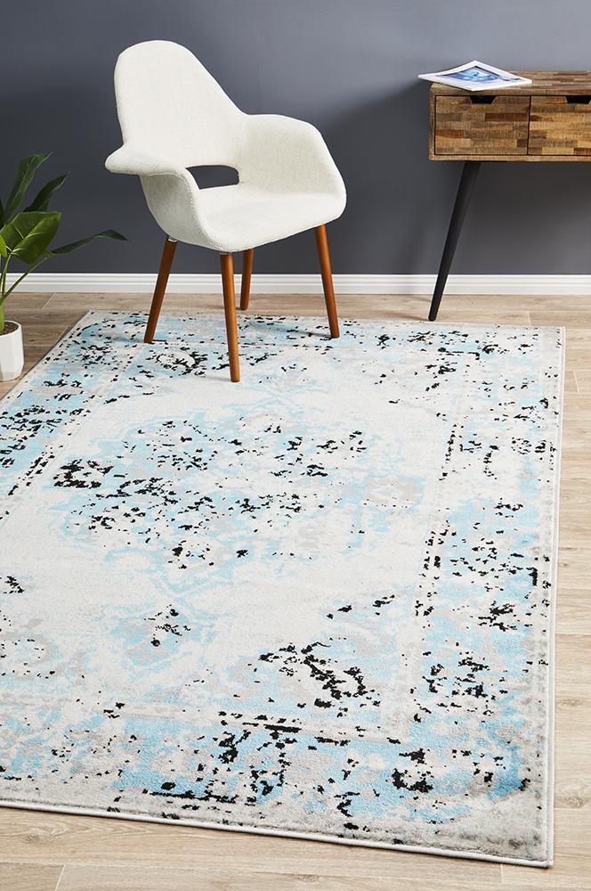 Alexa Transitional Rug Blue Grey by Rug Culture - 330X240CM