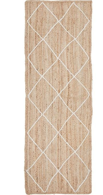 Noosa 222 White Runner by Rug Culture-300X80CM - RUNNER