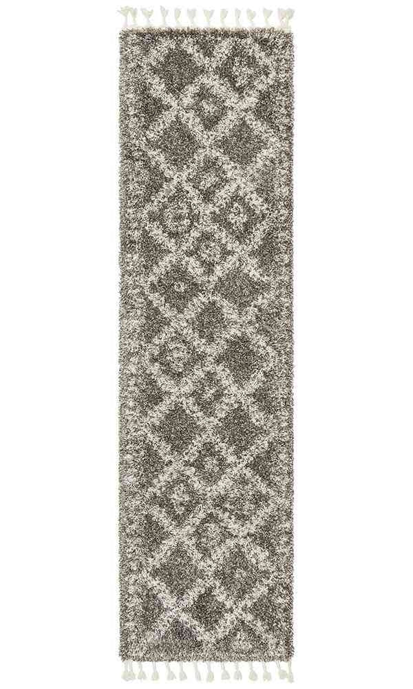 Saffron 33 Grey Runner by Rug Culture - 400X80CM - RUNNER