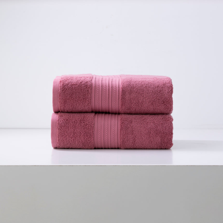 Brentwood 650 GSM Low Twist 2 Pack Rose Bud Bath Sheet by Renee Taylor