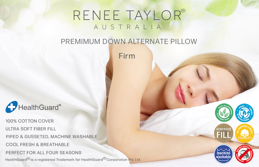 Australian Made Down Alternate Standard Pillow by Renee Taylor Firm