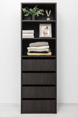 GENEVA THREE SHELF/FOUR DRAWER BUILT IN WARDROBE - CLASSIC - NORDIC ASH