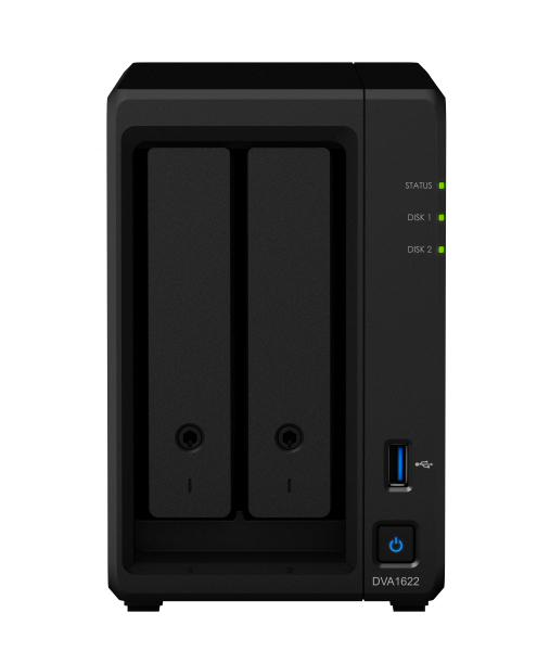 Synology Network Video Recorder DVA1622 , 2 Bay, utpo 16 Cameras, 8 Licenses , 3 Year