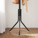 Metal Coat Rack Stand Hat Hanger, Black, 182cm