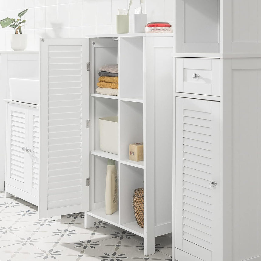 Bathroom Storage Cabinet 3 Shelves 1 Door