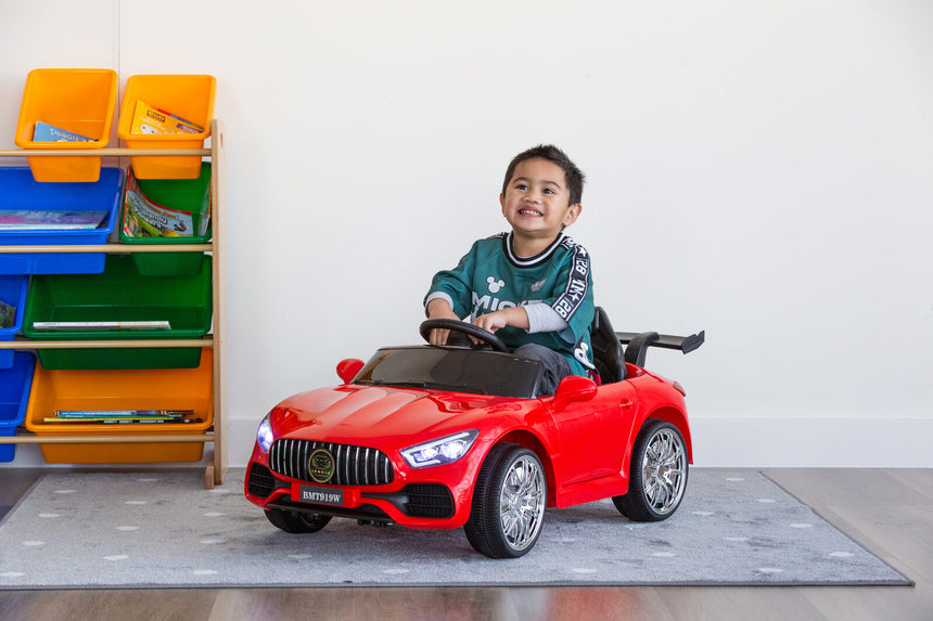 Mercedes-inspired Design Ride-on (Red) Electric Car with Parental Remote Control