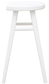 Scandinavian Timber Kitchen Counter Stool (White)