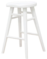 Scandinavian Timber Kitchen Counter Stool (White)