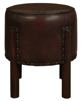 Heritage Genuine Goat Leather Ottoman/Footstool