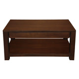 Amsterdam 2 Drawer Coffee Table - Mahogany