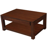 Amsterdam 2 Drawer Coffee Table - Mahogany