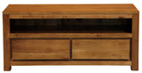 Amsterdam 2 Drawer Entertainment Unit (Light Pecan)