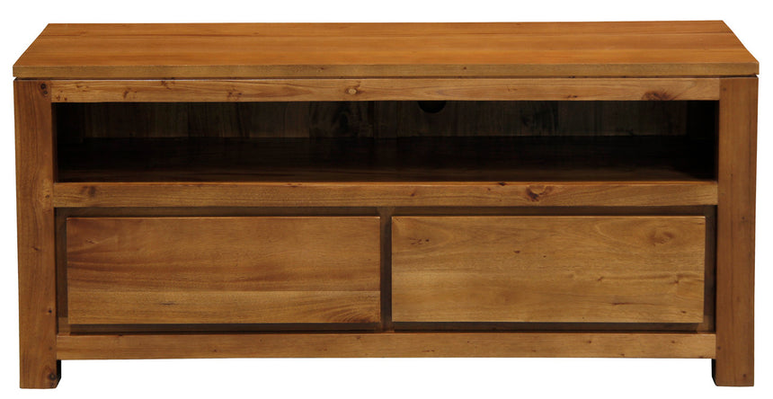 Amsterdam 2 Drawer Entertainment Unit (Light Pecan)