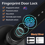 Electronic Smart Door Lock Handle Digital Fingerprint Password Bluetooth Key APP