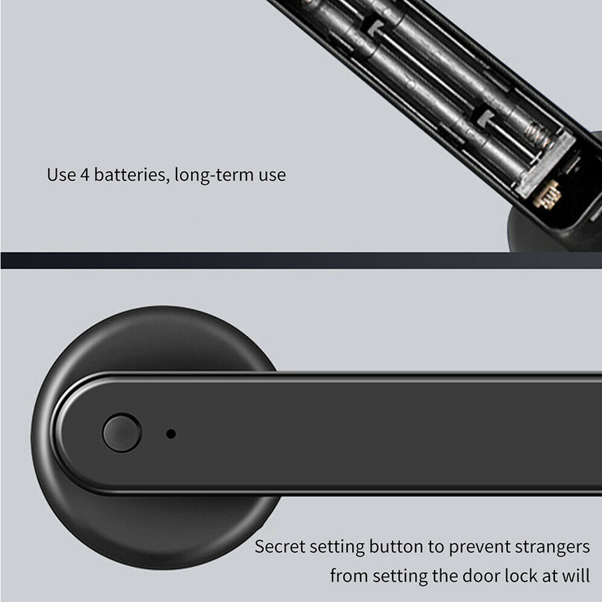 Electronic Smart Door Lock Handle Digital Fingerprint Password Bluetooth Key APP