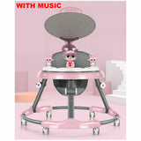 PINK Upgrade Adjustable Baby Walker Stroller Play Activity Music Kids Ride On Toy Car