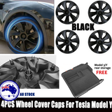 Tesla Y hub cap 4 black and fit Model 3/Y central control rear storage box push-pull