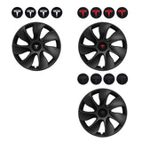 Tesla Y hub cap 4 black and fit Model 3/Y central control rear storage box push-pull