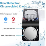 Bidet Toilet Seat Dual Nozzles Self-Cleaning Wash Hot Cold Mixer Water Sprayer