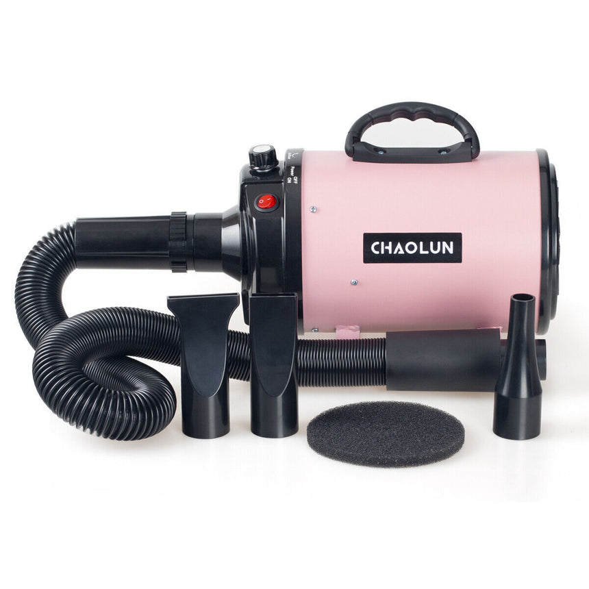 Pet Dog Cat Hair Dryer Grooming Blow Speed Hairdryer Blower Heater Blaster 2800W pink