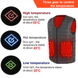 XL Electric Vest Heated Jacket USB Thermal Warm Heat Pad Winter Body Warmer Unisex