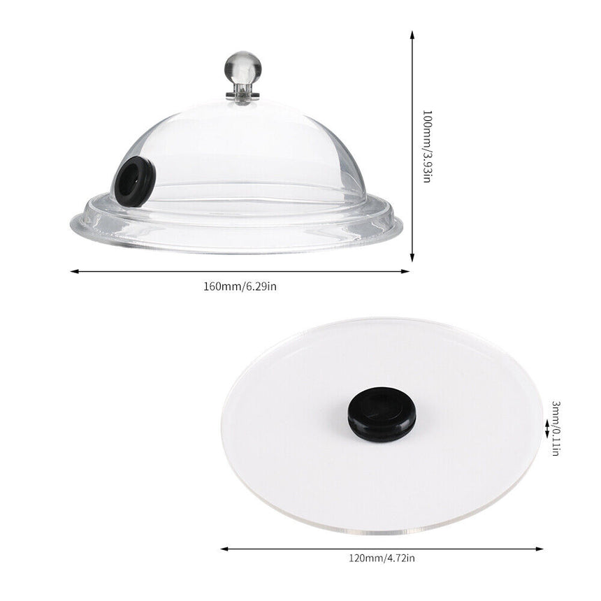 2xSmoking Gun Lid Dome Cover for Smoking Infusion Smoker Gun Meat Grill BBQ 16cm