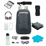 20L Grey Waterproof Lightweight Backpack Portable Foldable Backpack Travel Outdoor