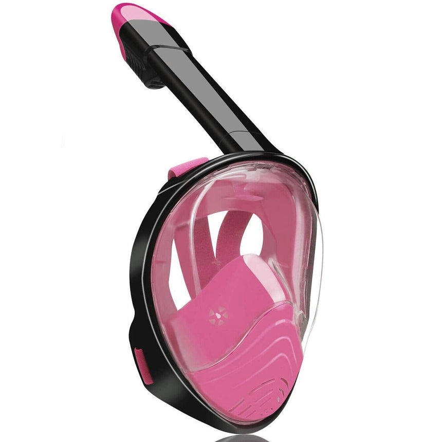 Pink Full Face Snorkel Mask Swimming Breath Dry Diving Goggle Scuba Glass Anti-Fog AU S