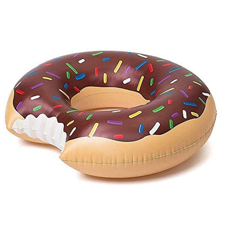 2pcs Coffee Inflatable Giant Donut Raft Swim Ring Float Swimming Pool Beach Lounge Pink Coff 80CM