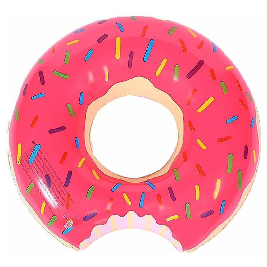 2pcs Pink Inflatable Giant Donut Raft Swim Ring Float Swimming Pool Beach Lounge Pink Coff 120CM