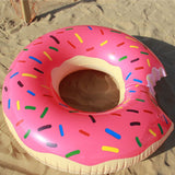 2pcs Pink Inflatable Giant Donut Raft Swim Ring Float Swimming Pool Beach Lounge Pink Coff 70CM