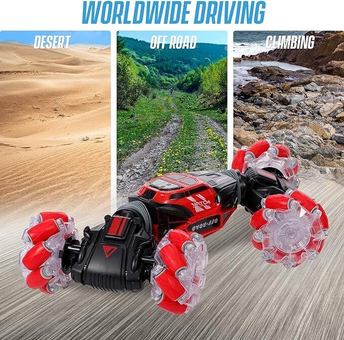 4WD Stunt Car RC Hand Gesture Sensing Off Roader Remote Control Off-Road Gifts Red