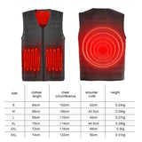 S Electric Vest Heated Jacket USB Thermal Warm Heat Pad Winter Body Warmer Unisex