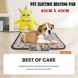 Pet Electric Heating Pad Heated Mat Warmer Blanket Bed for Dog Cat Puppy 45x45CM