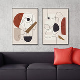 Wall Art 90cmx135cm Abstract Line Art By Picasso 3 Sets Black Frame Canvas