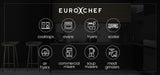 EUROCHEF 10L Electric Digital Air Fryer with Rotisserie, Rotating Fry Basket, Rack and Tongs, White