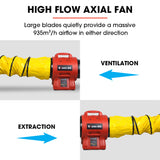 Baumr-AG 200mm (8 inch) Portable Air Blower Mover Axial Ventilation Extraction Fan