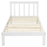 EKKIO Single Wooden Bed Frame (White)