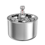 FLOOFI 2L Stainless Steel Pet Water Fountain for Cats and Small Dogs