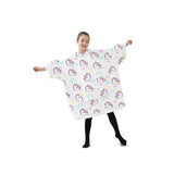 GOMINIMO Hoodie Blanket (Kids Unicorn white)