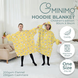 GOMINIMO Hoodie Blanket (Kids Cat yellow)