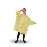 GOMINIMO Hoodie Blanket (Kids Cat yellow)