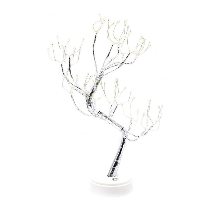 GOMINIMO Wood Desk Lamp- Bonsai Fairy Tree Lights Warm White-