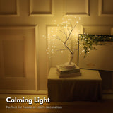 GOMINIMO Wood Desk Lamp- Bonsai Fairy Tree Lights Warm White-