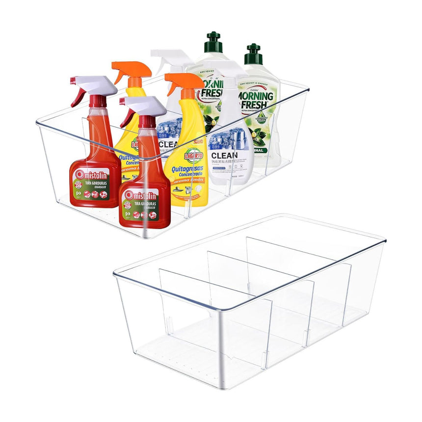 GOMINIMO 2 Pack Storage Bin with Divider