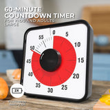 GOMINIMO 60-Minute Visual Countdown Timer (Large, Black)