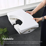 GOMINIMO Foldable Toilet Step Stool with Non-Slip Base (White)