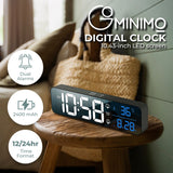 GOMINIMO Digital Clock Mirrored Black -