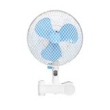 GOMINIMO Portable Oscillating Clip Fan With 2 Speed (White+Blue)