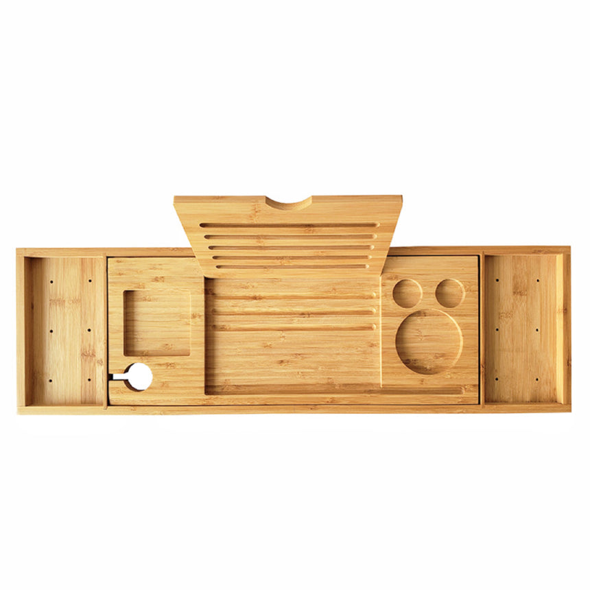 GOMINIMO Expandable Bamboo Bathup Caddy Trays